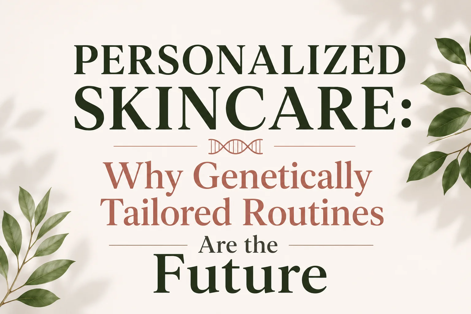 A high-end clean beauty setup showing custom scientific skincare formulas built around a personalized skincare routine.