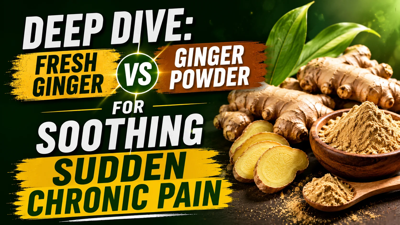 A detailed side-by-side comparison exploring the differences between fresh ginger vs ginger powder.