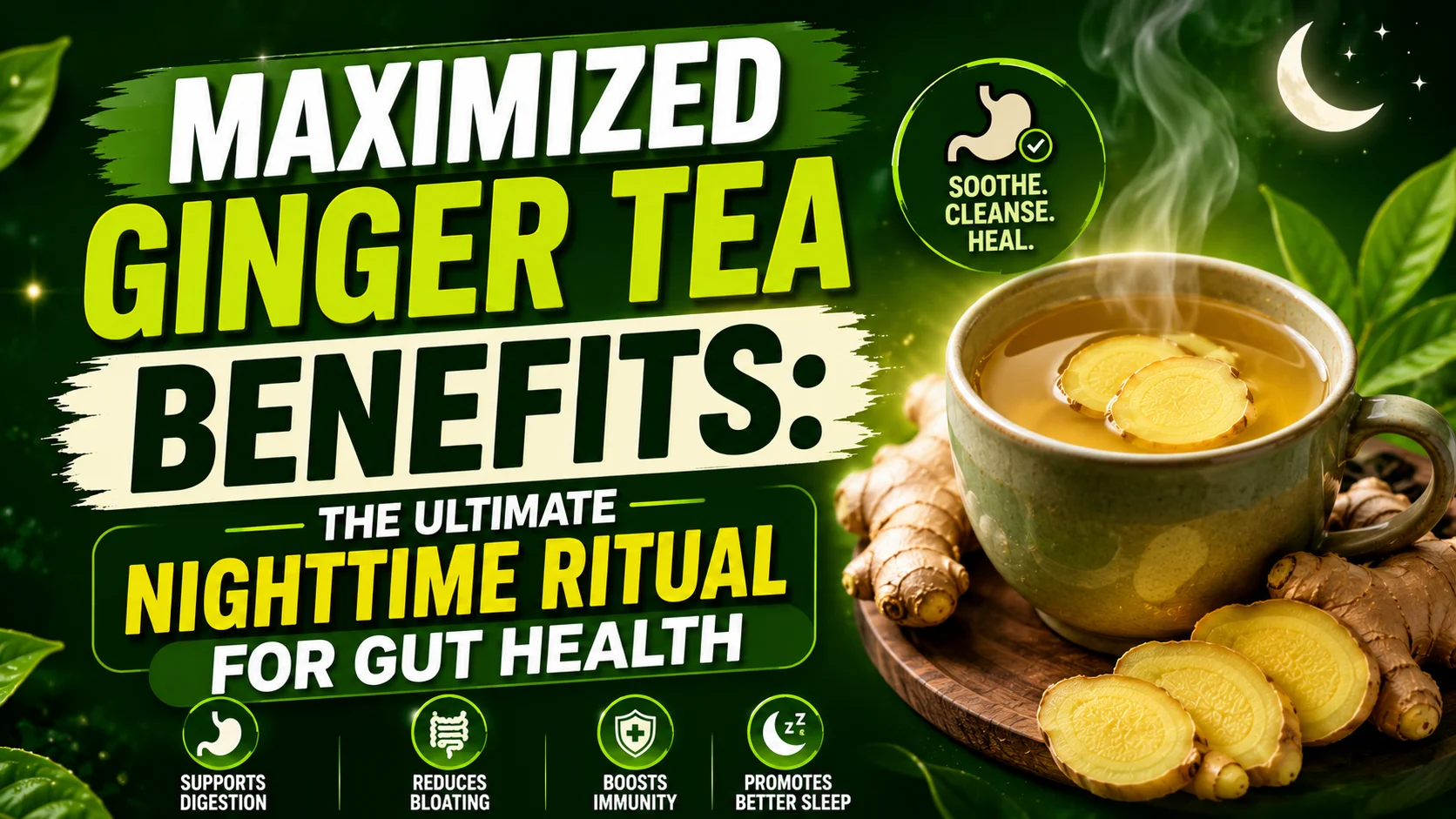 A warm cup of herbal infusion showcasing maximized ginger tea benefits for evening relaxation.