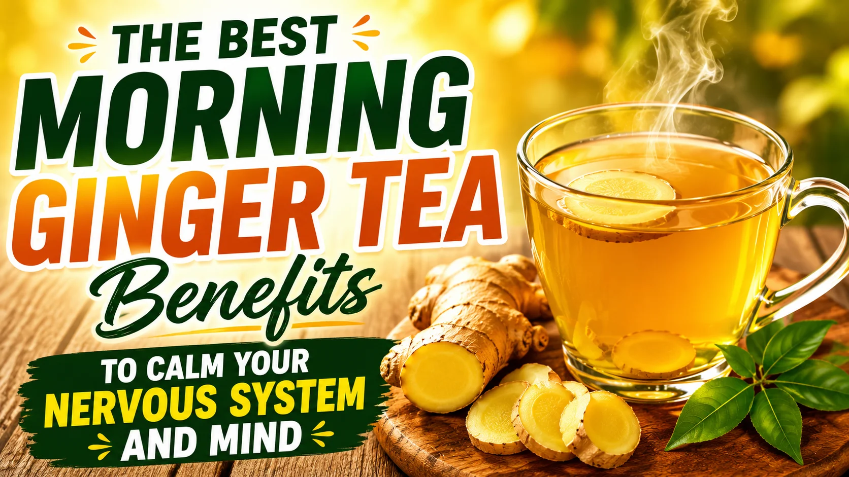 A warm morning herbal infusion highlighting powerful mental clarity and stress relief benefits.