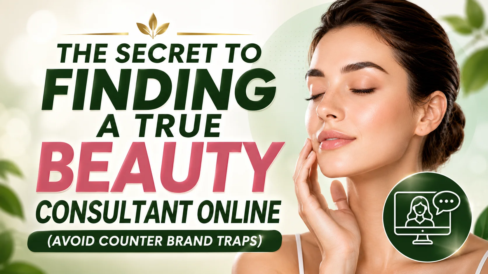 A clean virtual workspace used by a professional online beauty consultant.