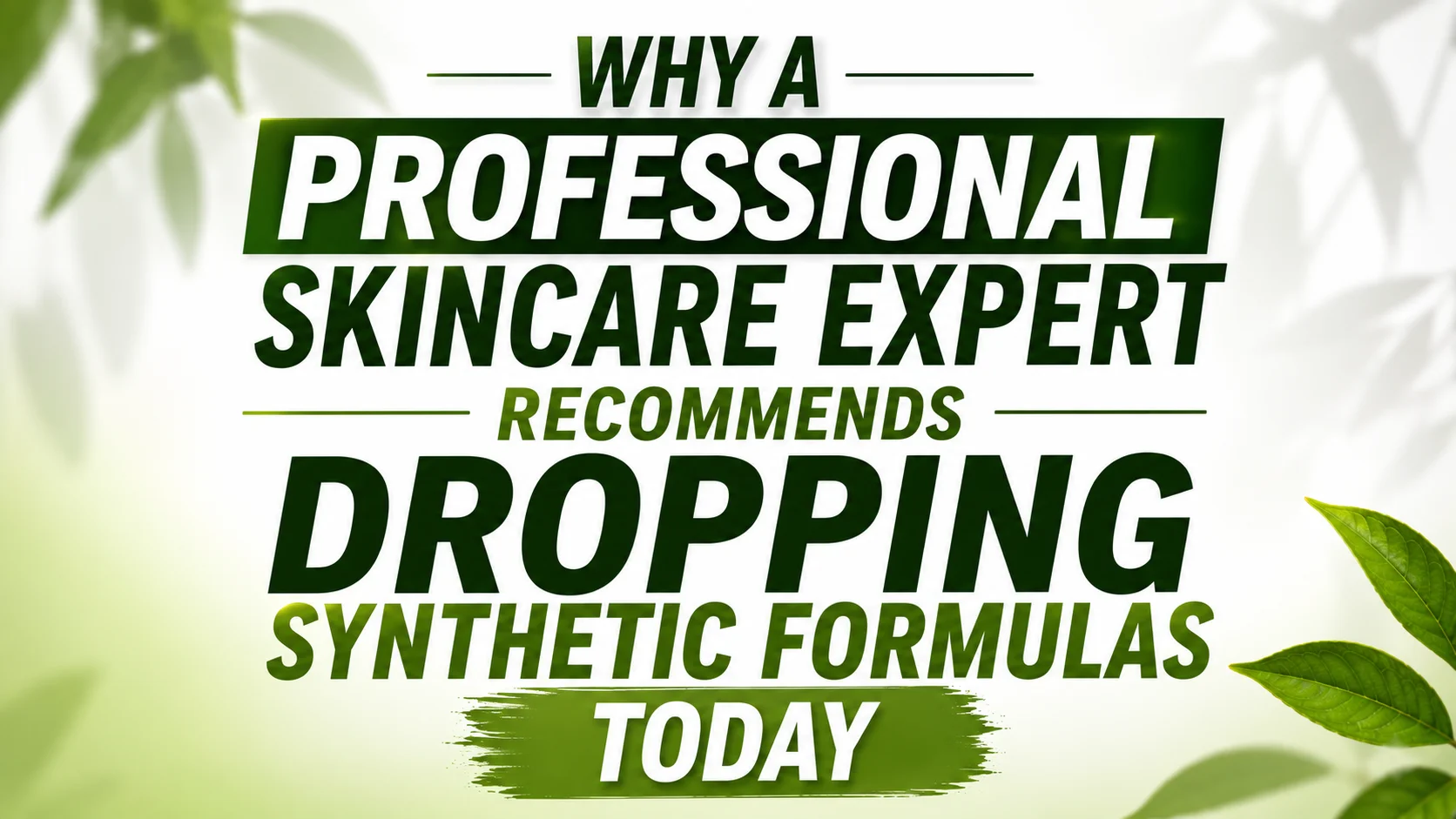 A high-end clean workspace showcasing botanical ingredients recommended by a professional skincare expert.