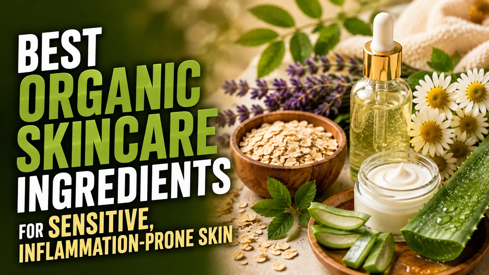 Best Organic Skincare Ingredients for Sensitive, Inflammation-Prone Skin