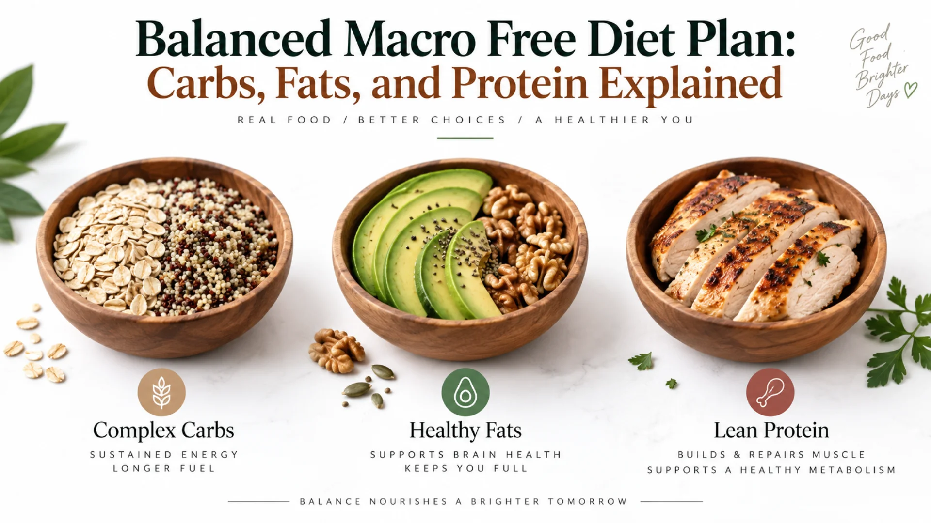 Balanced macronutrient meal prep setup for a free macro diet plan